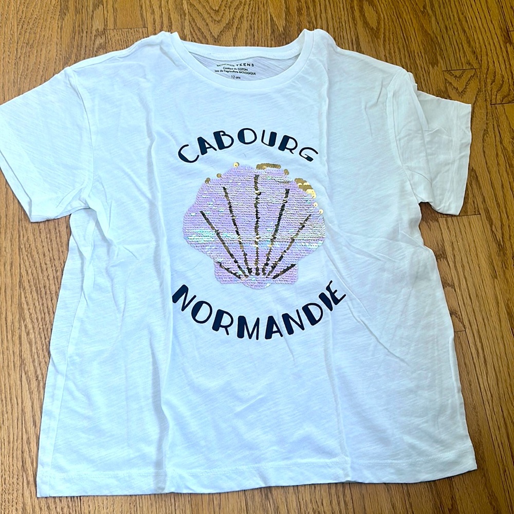 NWOT- Monoprix 🇫🇷 sequins t-shirt